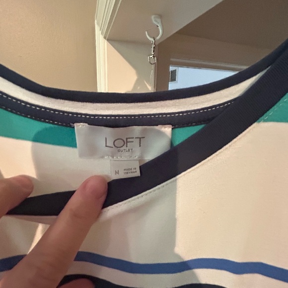 LOFT Multicolor Striped Dress - Picture 2 of 4